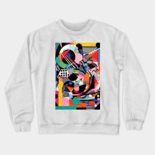 Memphis Pattern 90s Vintage - Trendy Art Print, Clothing, and Decor Crewneck Sweatshirt